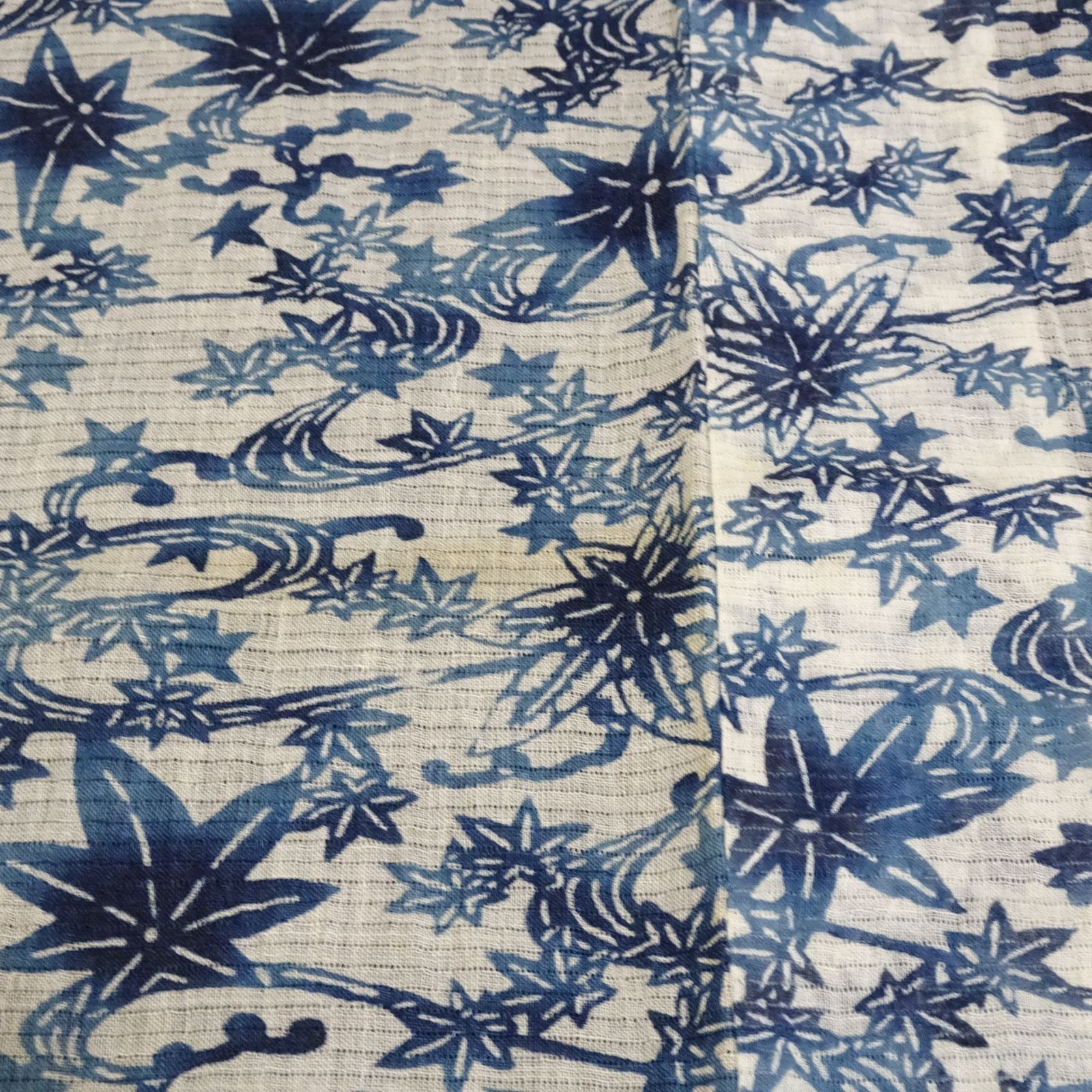 中古 本麻 絽着物 竜田川 型絵染【232288】 - メルカリ