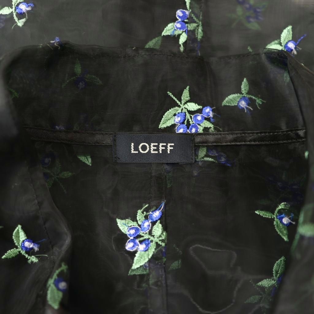 ロエフ LOEFF ブルーベリー エンブロイダリー シャツ シアー 0