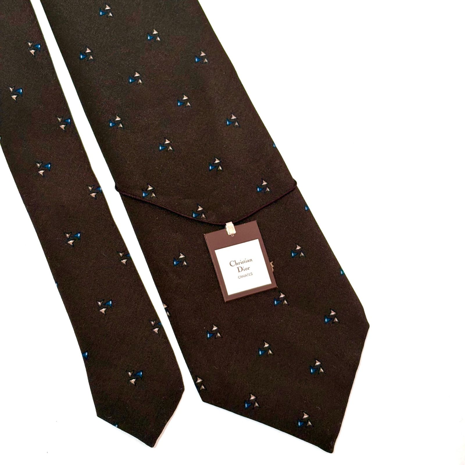 【新品未使用✨️】クリスチャンディオール ブラウン トロッター柄 メンズ ネクタイ 未使用・タグ付き✨ クリスチャンディオール ネクタイ ブラウン 茶