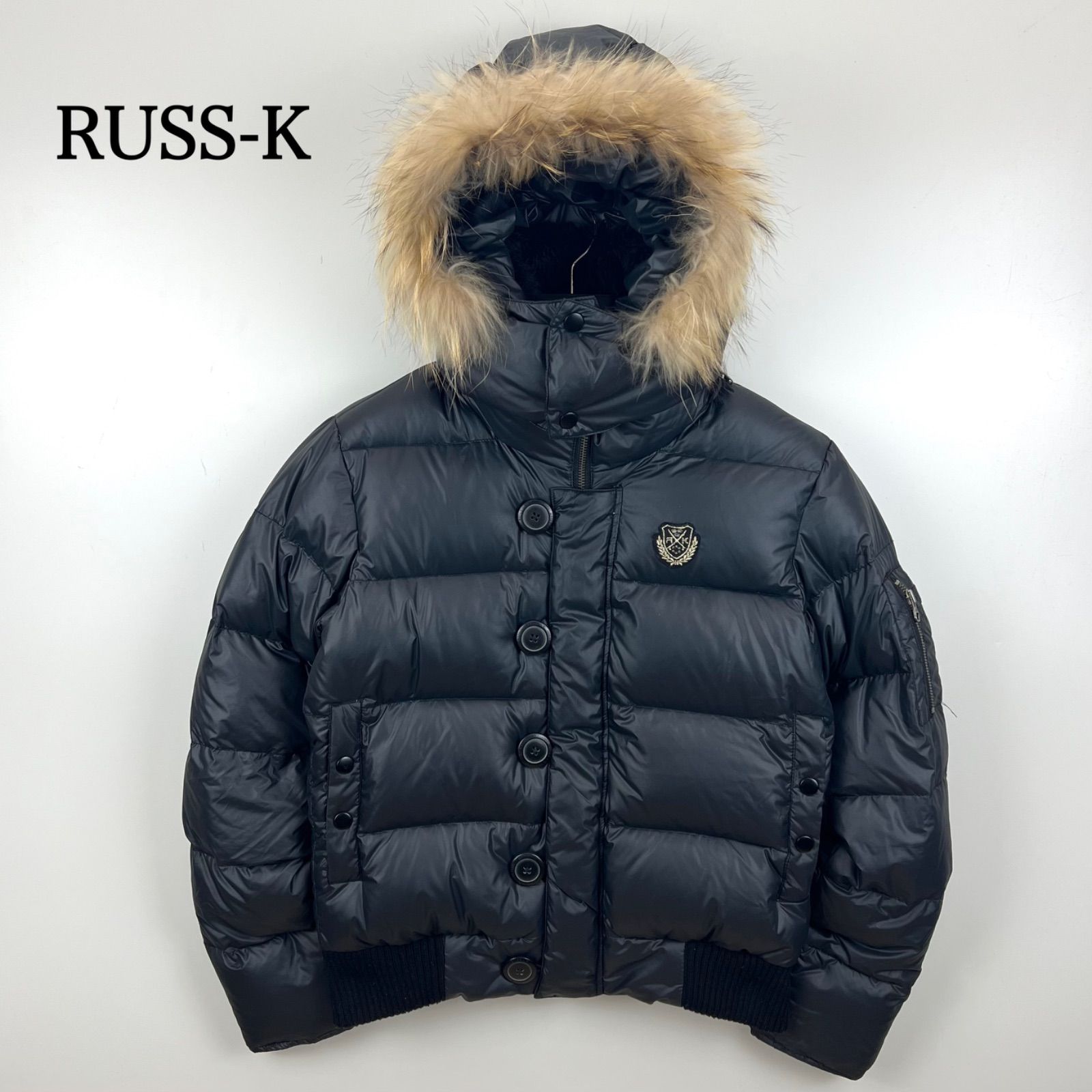 RUSS-K 00s y2k archive real fur N-2B down jacket S ラスケー リアル 
