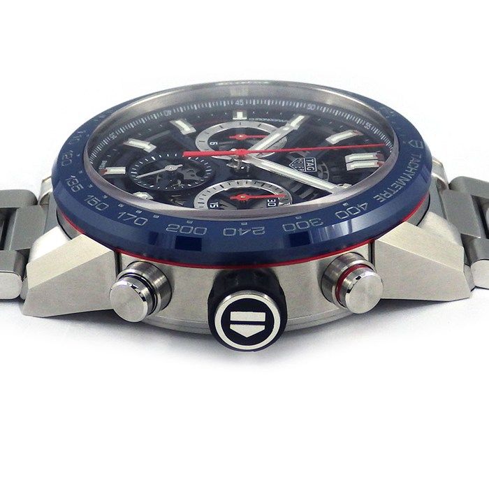 タグ ホイヤー TAG Heuer 腕時計 カレラ キャリバー ホイヤー02 CBG 2011-0 BA 0662 スケルトン文字盤 裏スケ デイト クロノグラフ スモールセコンド セラミック SS 自動巻き 箱 保付き