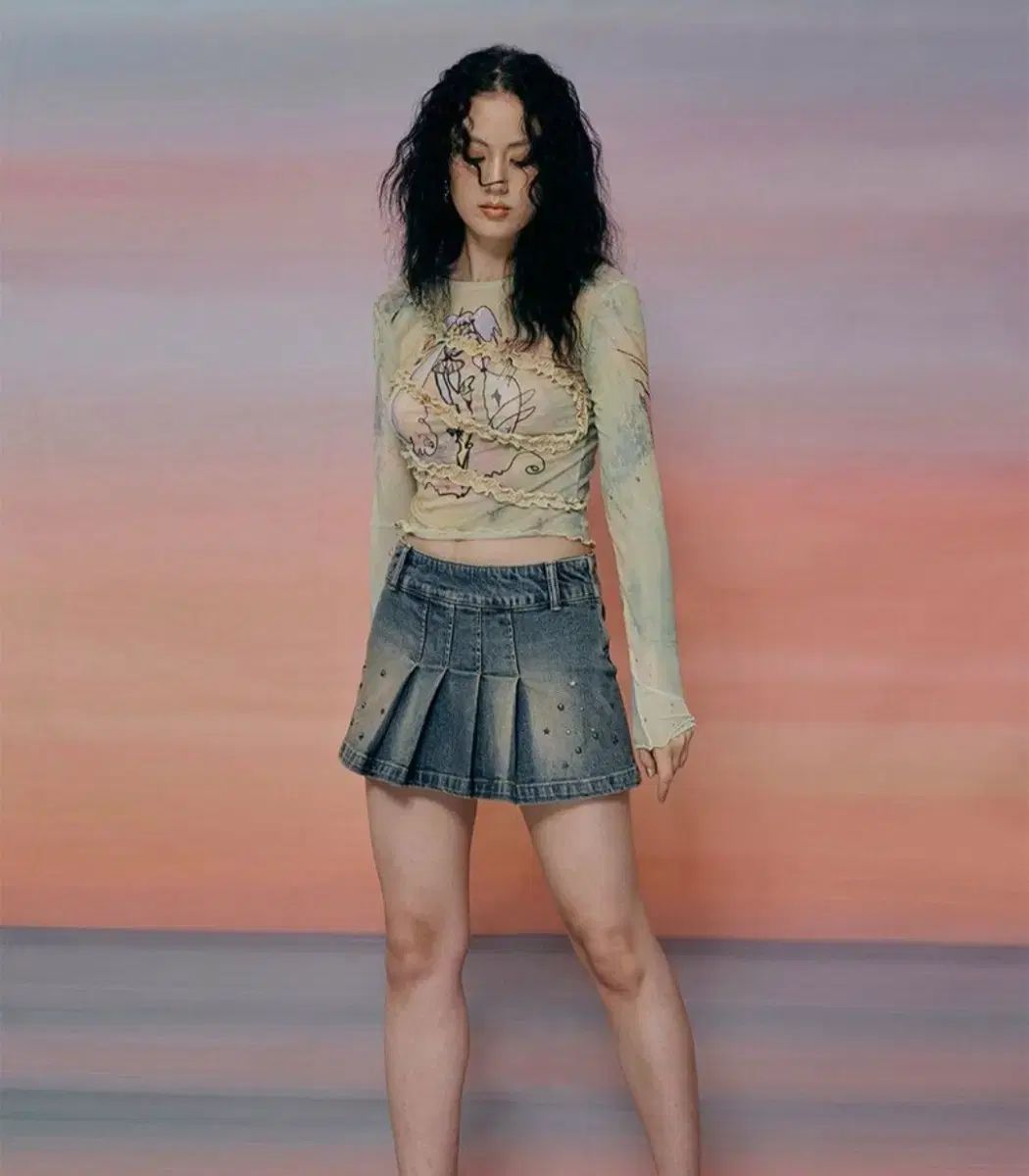 EXPIRED GIRL エクスパイアードガール デニム キュービック スカート S