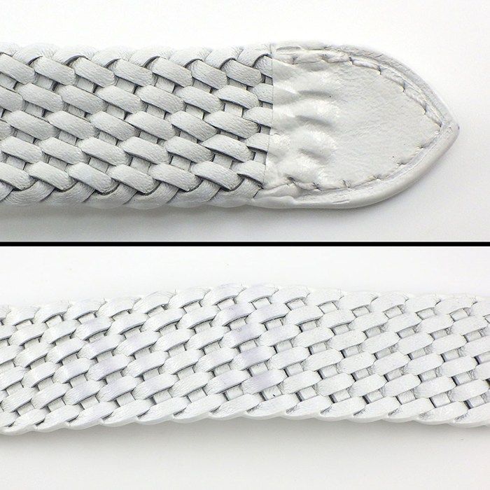  トムフォード TOM FORD 腕時計 N 004 レクタンギュラー ホワイト文字盤 SS ホワイト メッシュ レザーベルト クオーツアナログ 腕時計(デジタル) 時計