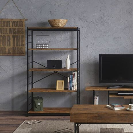 ラック 5段ラック オープンラック シェルフ 木目調 収納棚 収納ラック 収納家具 インダストリアル シンプル おしゃれ かわいい リビング キッチン ダイニング ワンルーム 書斎 子供部屋 1人暮らし