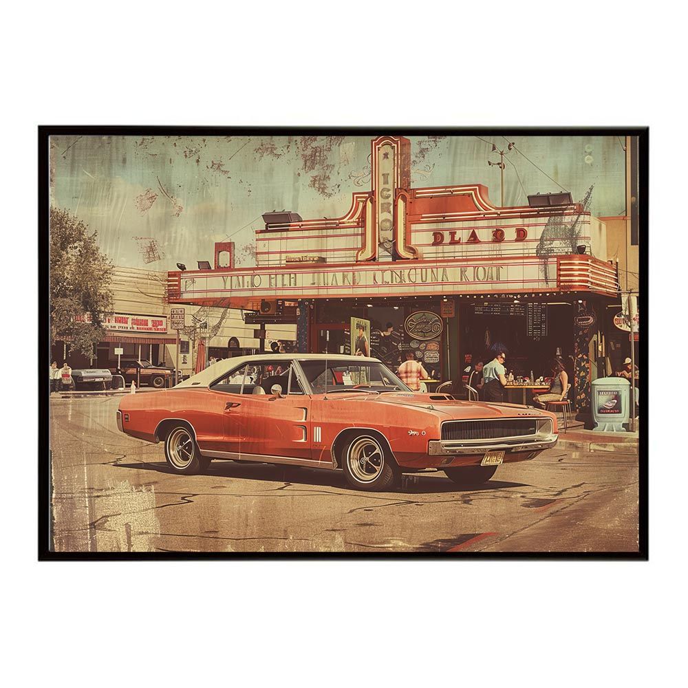 B 約51 x 73 cm lh-poster-8169 コンセプトアート レトロ アメリカ アメリカン ダイナー 1980 1970 1960 ポスター インテリア ネガ フィルム シャビー 古い アーカイブ フォト アート モダン