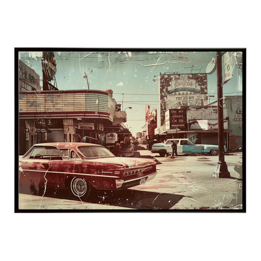 A 約42 x 59 cm lh-poster-8171 コンセプトアート レトロ アメリカ アメリカン ダイナー 1980 1970 1960 ポスター インテリア ネガ フィルム シャビー 古い アーカイブ フォト アート モダン