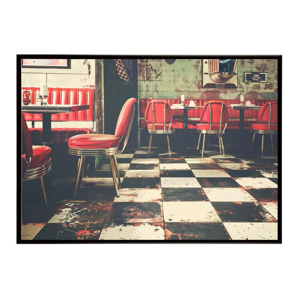 A 約84 x 119 cm lh-poster-8173 コンセプトアート レトロ アメリカ アメリカン ダイナー 1980 1970 1960 ポスター インテリア ネガ フィルム シャビー 古い アーカイブ アート モダン