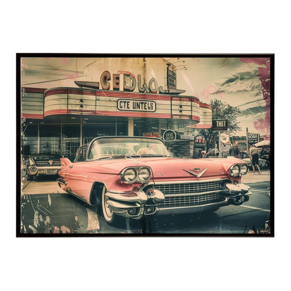 A 約84 x 119 cm lh-poster-8174 コンセプトアート レトロ アメリカ アメリカン ダイナー 1980 1970 1960 ポスター インテリア ネガ フィルム シャビー 古い アーカイブ アート モダン