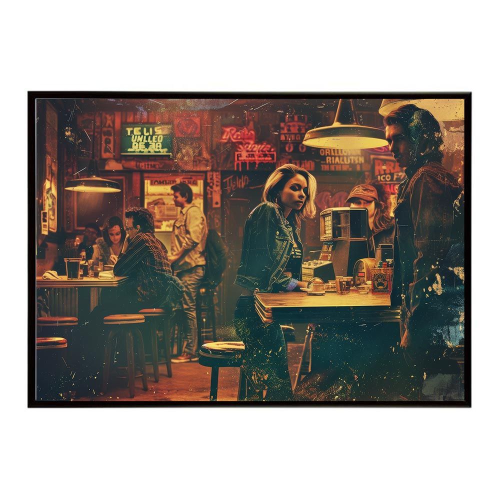 A 約59 x 84 cm lh-poster-8177 コンセプトアート レトロ アメリカ アメリカン ダイナー 1980 1970 1960 ポスター インテリア ネガ フィルム シャビー 古い アーカイブ フォト アート モダン