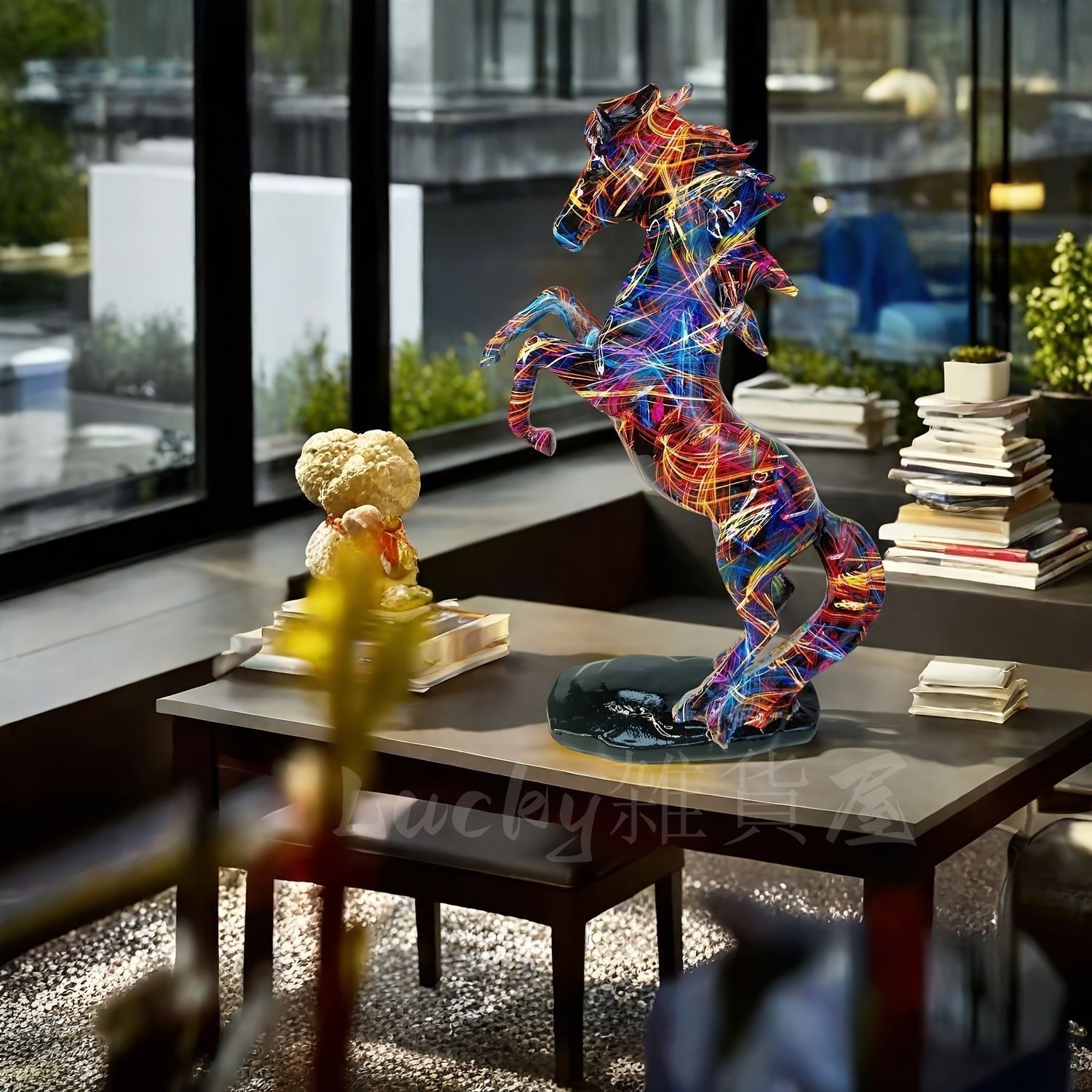 馬　インテリア 新品・未使用】ホース 馬 置物 オブジェ インテリア カラフル デザイン