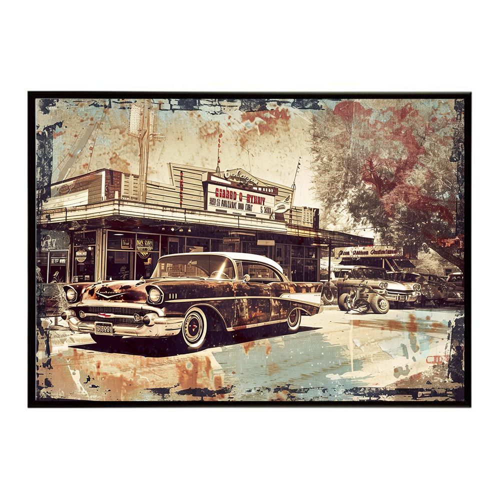 A 約84 x 119 cm lh poster 8178 コンセプトアート レトロ アメリカ アメリカン ダイナー 1980 1970 1960 ポスター インテリア ネガ フィルム シャビー 古い アーカイブ アート モダン