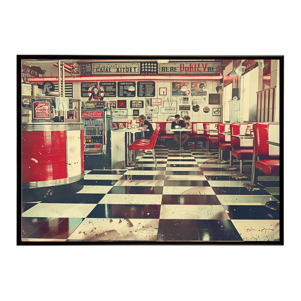 A 約42 x 59 cm lh poster 8181 コンセプトアート レトロ アメリカ アメリカン ダイナー 1980 1970 1960 ポスター インテリア ネガ フィルム シャビー 古い アーカイブ フォト アート モダン
