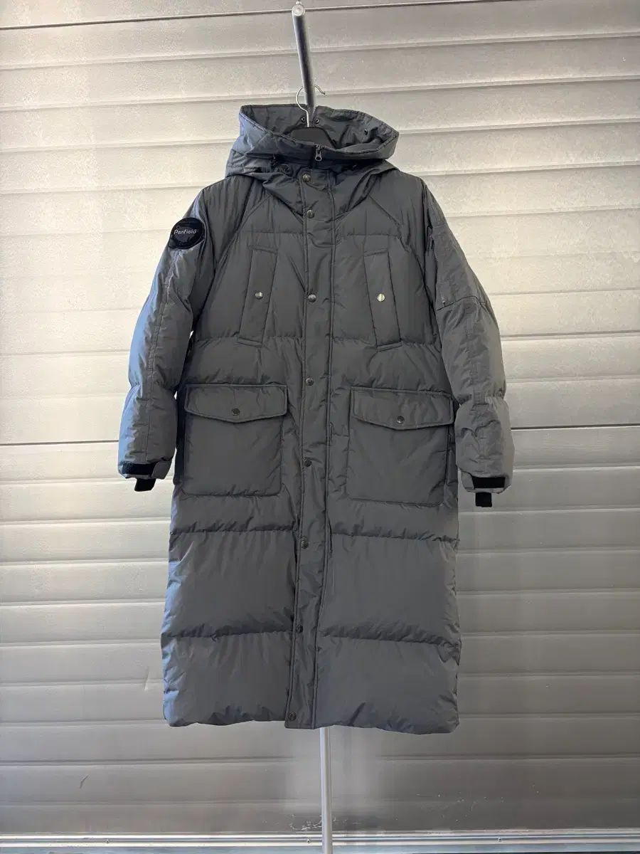 ペンフィールド ロング丈ダウンジャケット M グレー 秋コーデ ダウンジャケット 