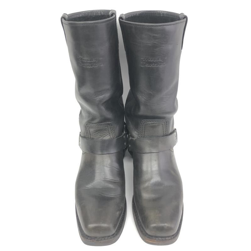 【】HARLEY DAVIDSON リングブーツ エンジニアブーツ 25.5cm ブラック ハーレーダビッドソソン[66]