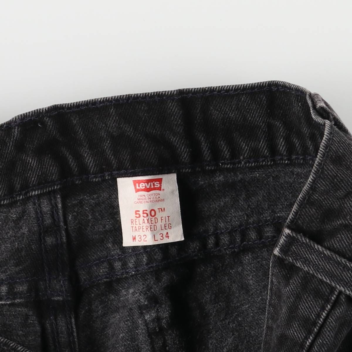  古着 90年代 リーバイス Levi s 40550 4159 RELAXED FIT TAPERED LEG オレンジタブ ブラックデニム テーパードデニムパンツ evb 030859 その他 メンズ