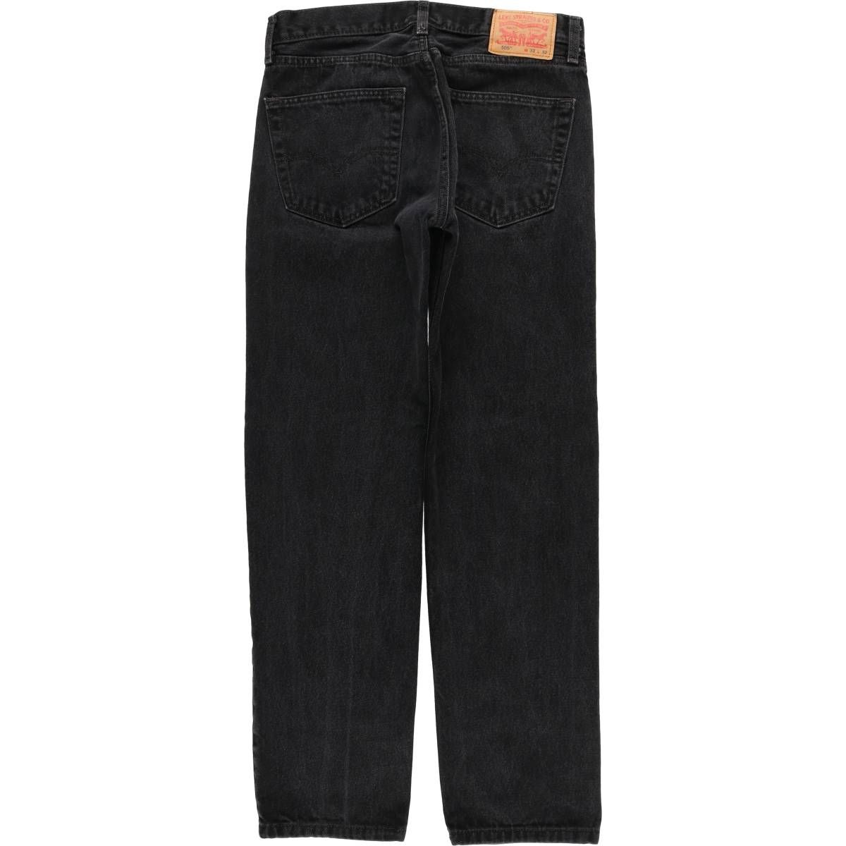 古着 リーバイス Levi s 505 ブラックデニム テーパードデニムパンツ メンズw 33相当|eaa 597533