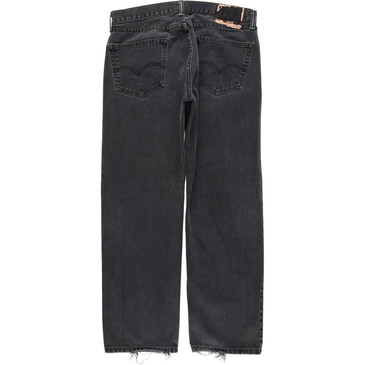 古着 リーバイス Levi s 505 ブラックデニム テーパードデニムパンツ メンズw 35相当|eaa 597537