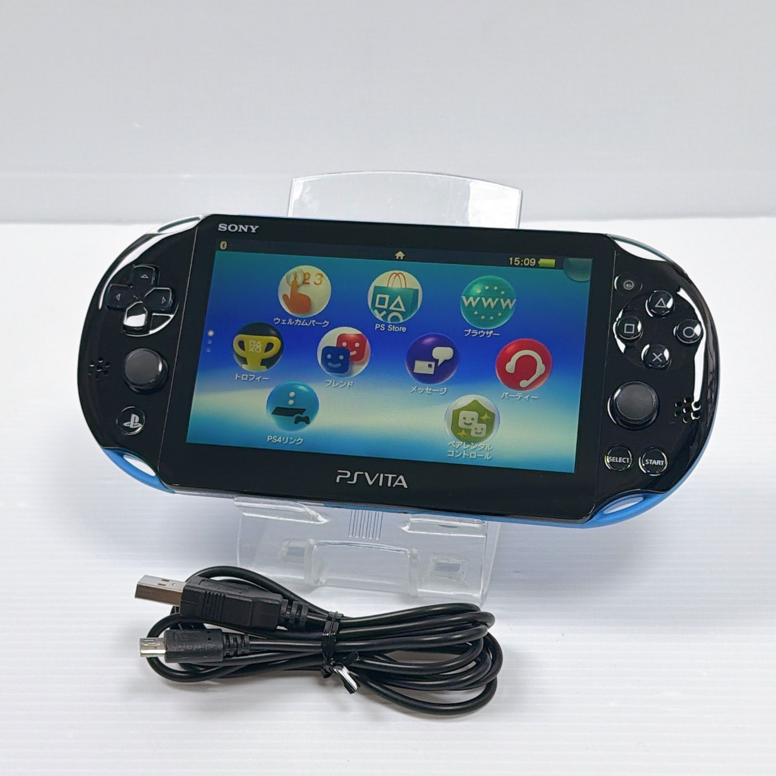 PSVITA PCH 2000 ブルーブラック PlayStation Vita FW 3.74 遊べるセット ソニー プレイステーション