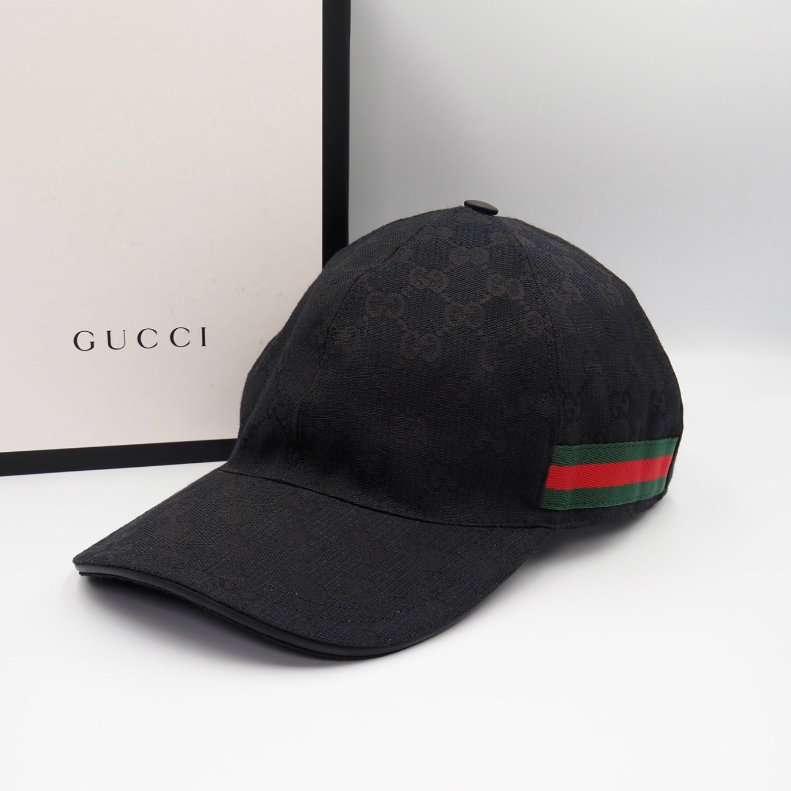 GUCCI ベースボールキャップ GGキャンバス シェリーライン グッチ