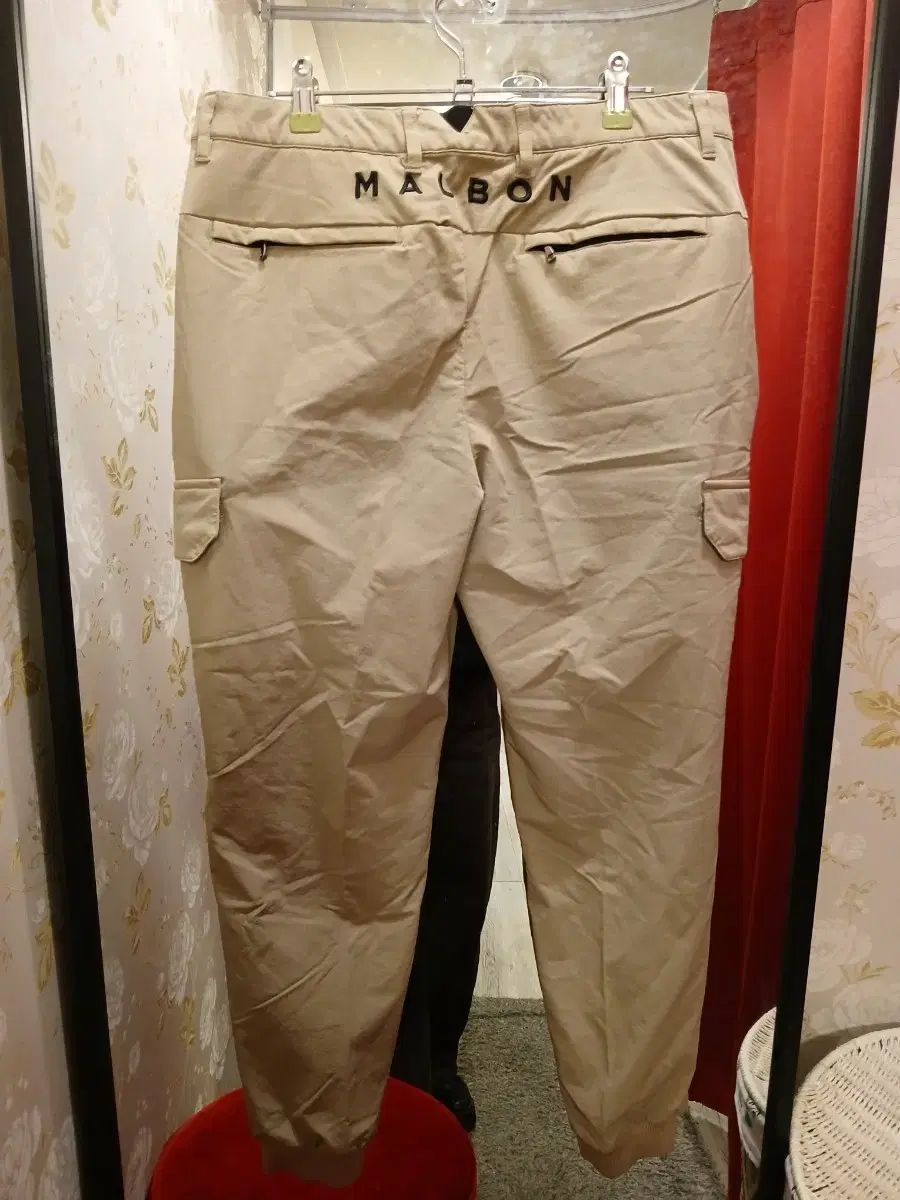 7 12 マルボンゴルフ ベージュ カーゴ ジョガーパンツ サイズ32