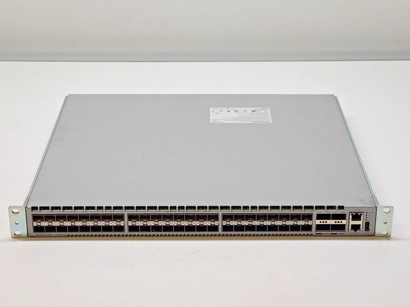 Arista DCS 7150 S 64 48 Port 10 GbE SFP Layer 3 Switch Rear Front Airflow