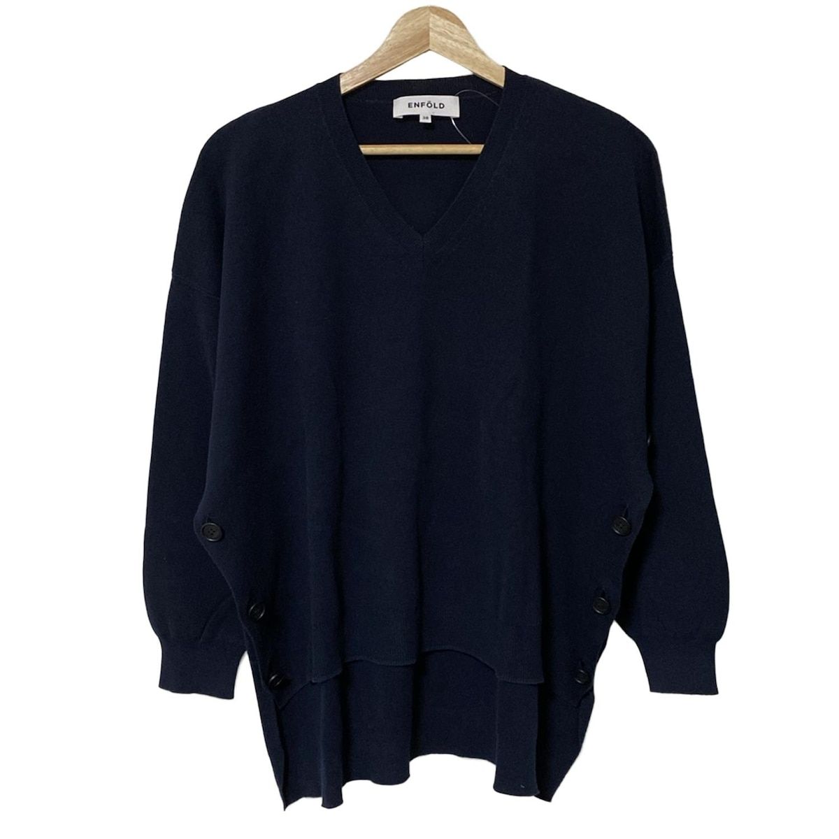 エンフォルド 38 ニット 美品✨️ENFOLD バイカラー ニット 長袖 38