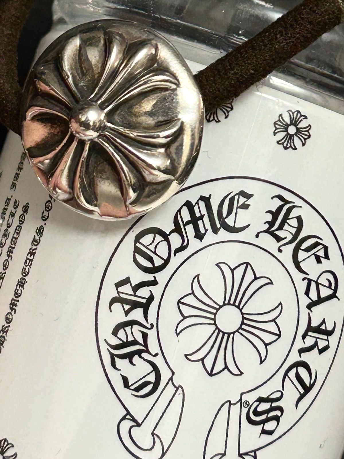 90年代CHROME HEARTS コンチョ ヴィンテージクロムハーツ希少オールド刻印モデルクロスボールコンチョ