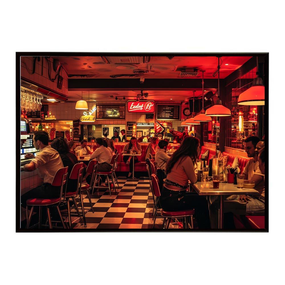 【B2サイズ（約51x73cm）】【lh-poster-8276】コンセプトアート レトロ アメリカ アメリカン ダイナー 1980 1970 1960 ポスター インテリア ネガ フィルム シャビー 古い アーカイブ フォト アート モダン