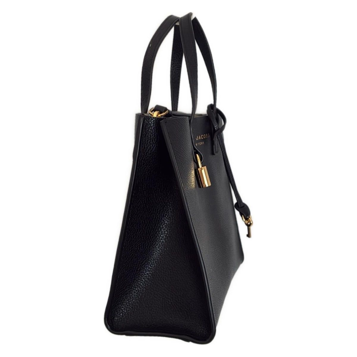 極美品　マークジェイコブス　グラインドミニトートバッグ　ブラック　レザー MARC JACOBS マークジェイコブス レザー ミニ トートバッグ