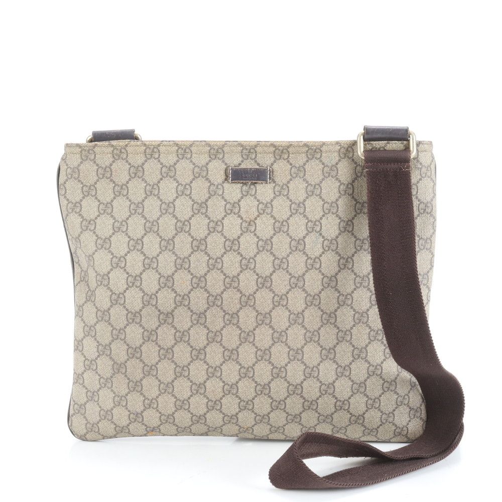 グッチ GG スプリーム レザー ショルダーバッグ 斜め掛け メッセンジャー ビジネス 通勤 トート 201446 A 4 メンズ EUE CW 44-5