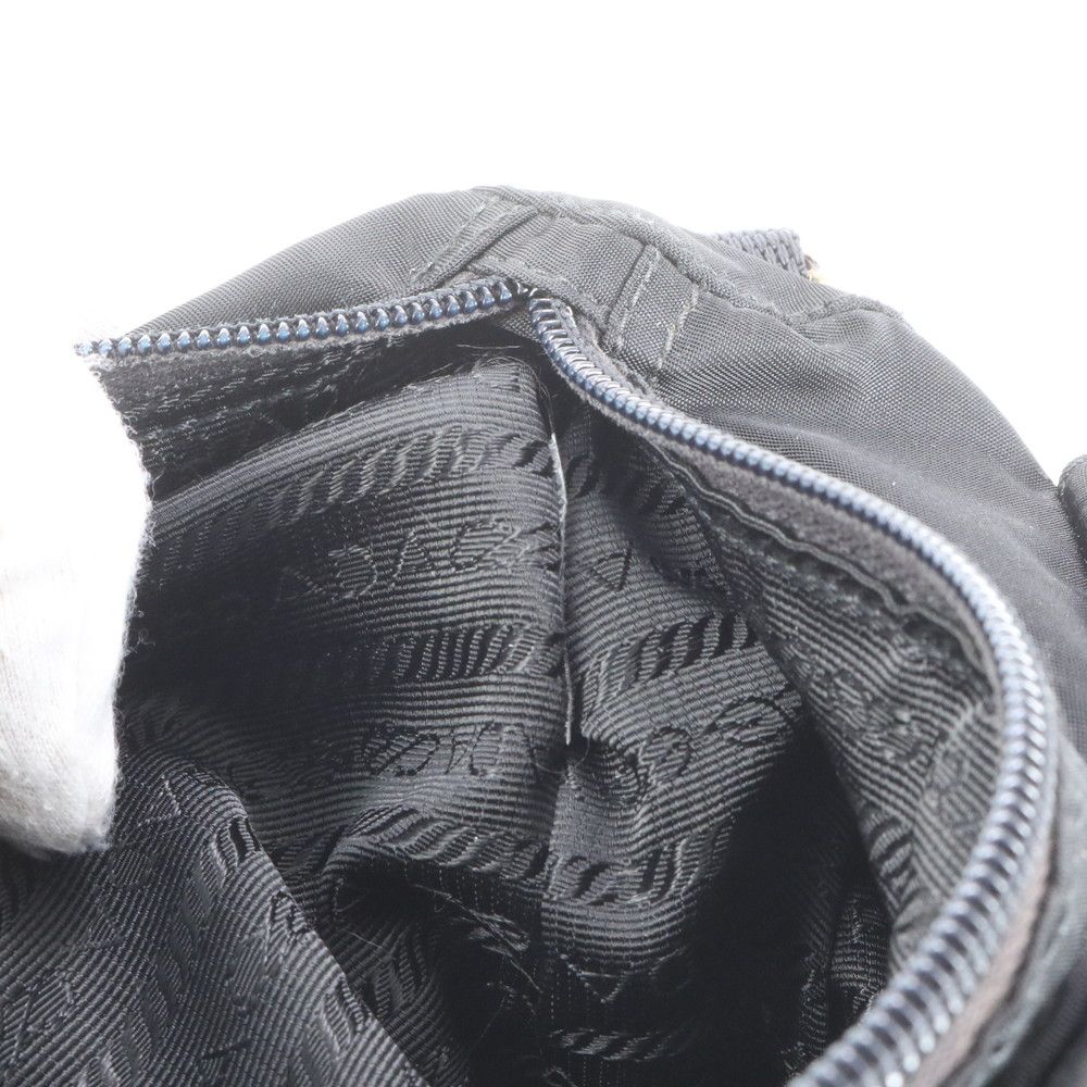 プラダ テスート ナイロン トライアングルロゴ レザー ショルダーバッグ 斜め掛け メッセンジャー ブラック メンズ CEM DB 22-4 冷房対策 ショルダーバッグ 