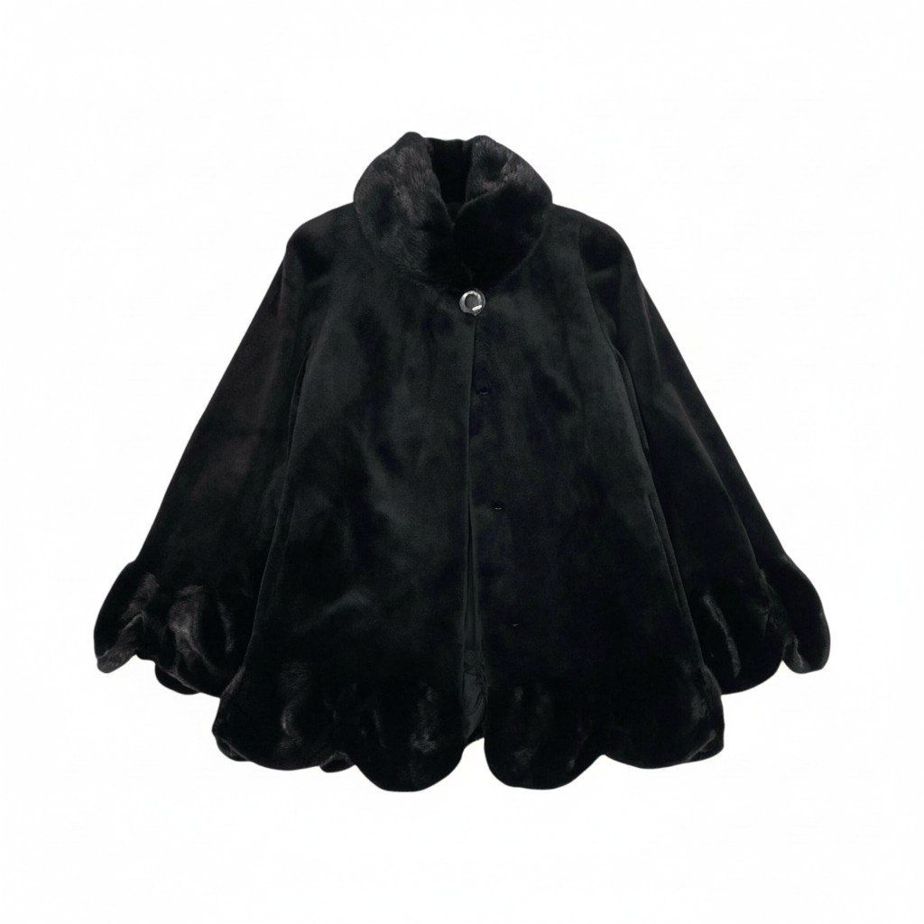 37 L 10 MOON BAT ムーンバット ダークミンク シェアードミンク 裾デザイン セミロングコート 毛皮コート F ブラック系 ミンクファー レディース ミンクコートu 02 t