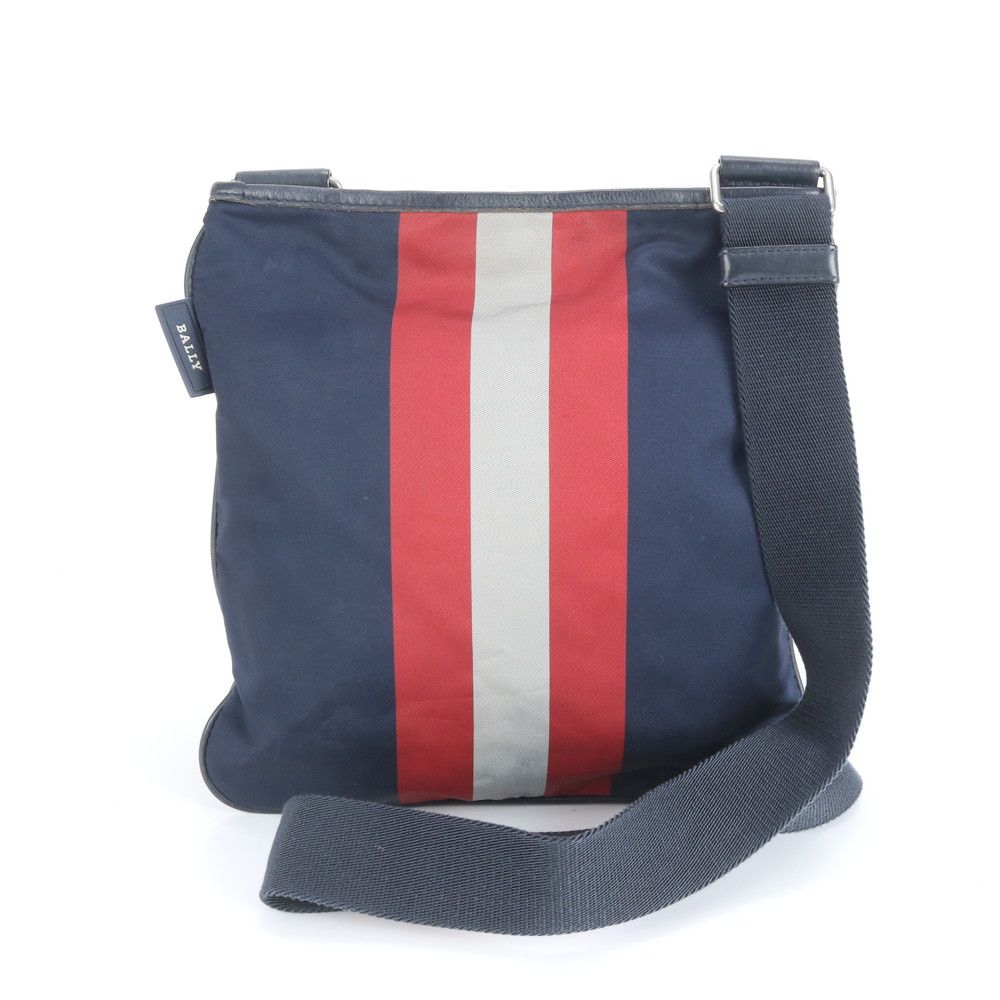 バリー レザー ナイロン ショルダーバッグ 斜め掛け メッセンジャー ビジネス 通勤 ネイビー 紺 メンズ EUM DD 8 1