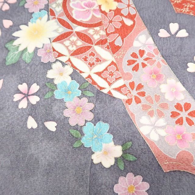  ✾まめ藤✾ｍ1958 正絹 金駒刺繍 束ね熨斗 桜 トールサイズ 笹べり付き 成人式 振袖 振袖 着物