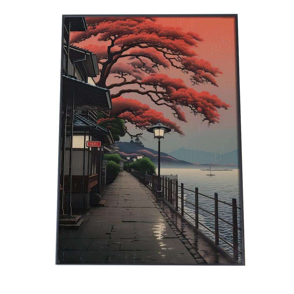 【購入不可】冬 A2サイズ（約42x59cm）】【lh-poster-838】令和の浮世絵 版画風