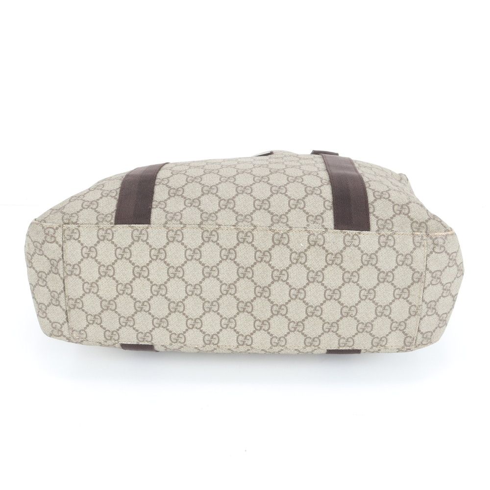 美品 グッチ GGスプリーム 141624 レザー トート バッグ ショルダー