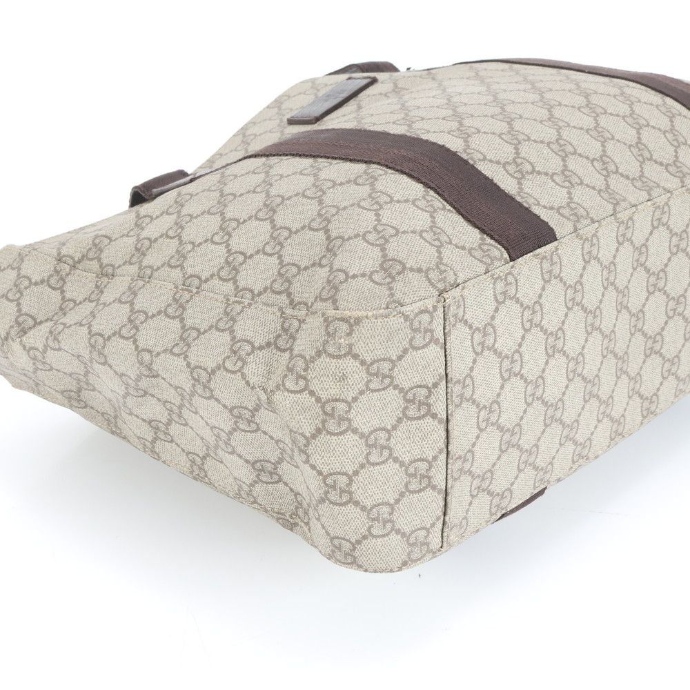 美品 グッチ GGスプリーム 141624 レザー トート バッグ ショルダー