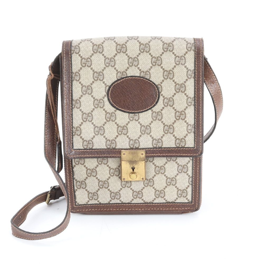 美品 ヴィンテージ オールド グッチ GGスプリーム レザー ショルダー