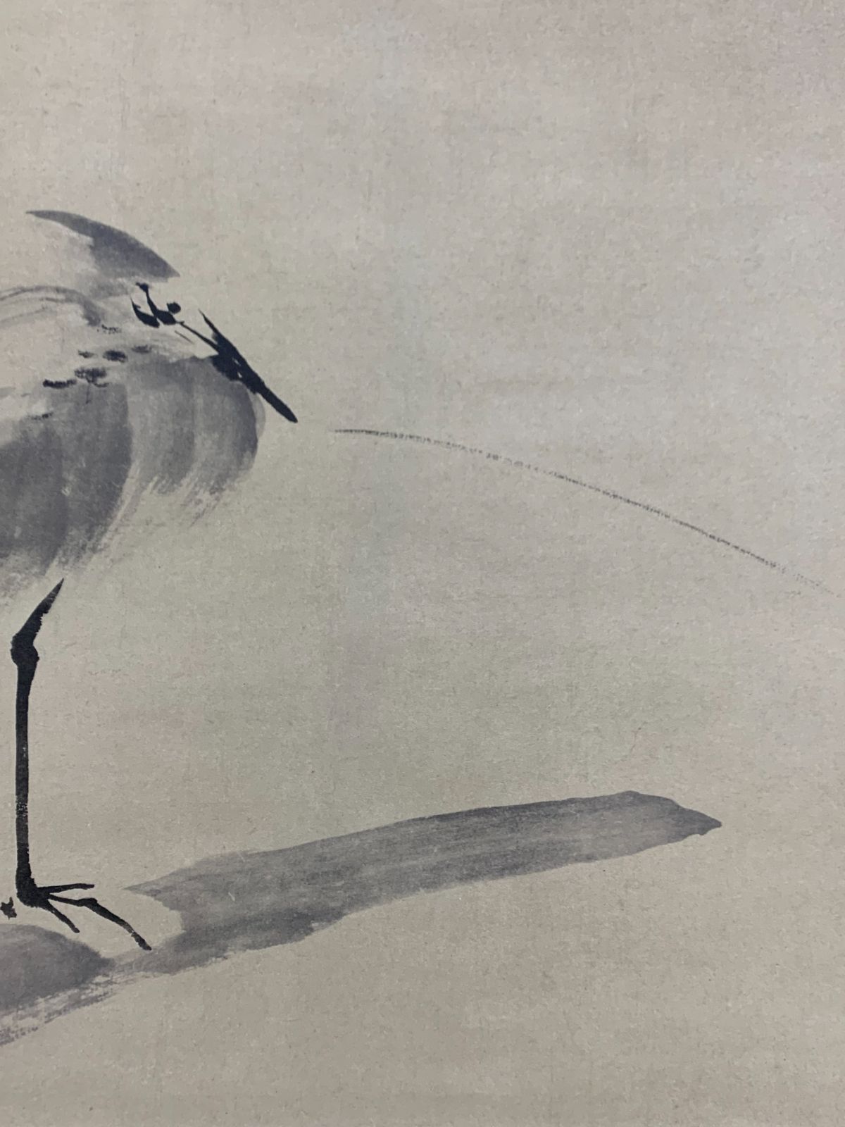 掛け軸】204 宮本武蔵「鷺之図」印刷工芸 花鳥 #茶掛 #掛軸 #古美術