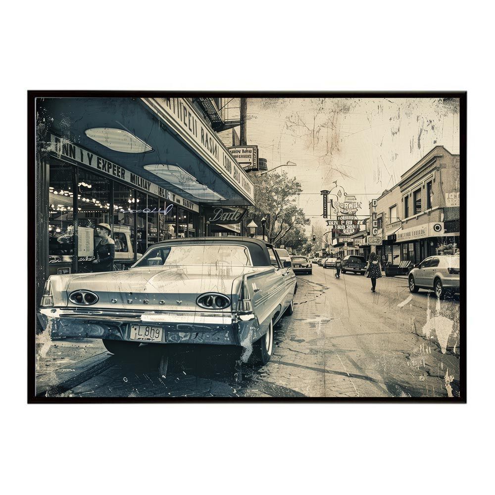 A 約84 x 119 cm lh poster 8421 コンセプトアート レトロ アメリカ アメリカン ダイナー 1980 1970 1960 ポスター インテリア ネガ フィルム シャビー 古い アーカイブ アート モダン