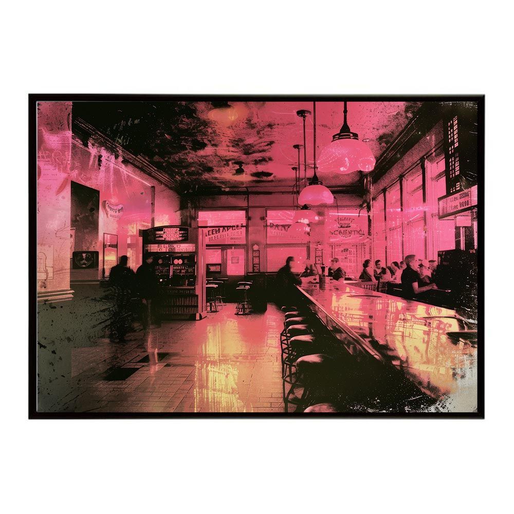 B 約73 x 103 cm lh poster 8422 コンセプトアート レトロ アメリカ アメリカン ダイナー 1980 1970 1960 ポスター インテリア ネガ フィルム シャビー 古い アーカイブ アート モダン