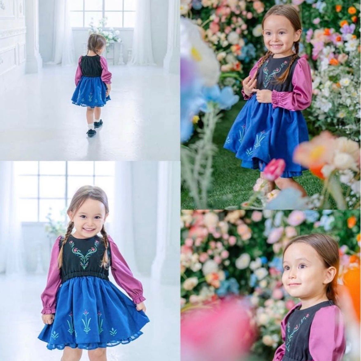 しまむら kaho コラボ キッズ ワンピース アナと雪の女王 アナ 新品