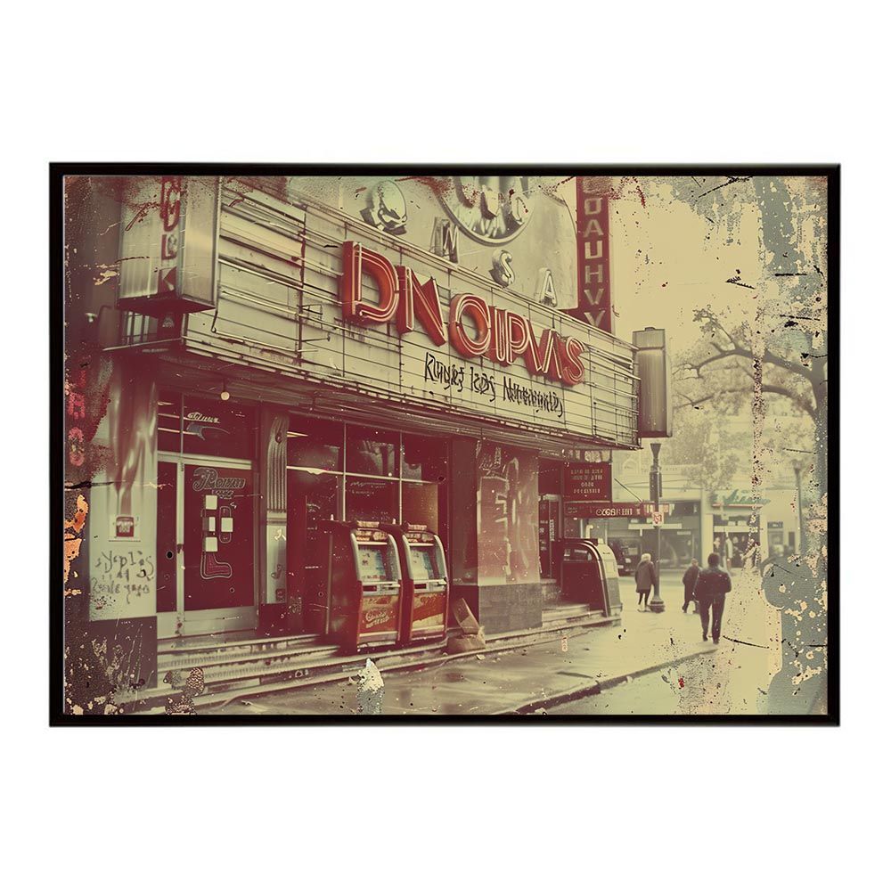 A 約84 x 119 cm lh-poster-8431 コンセプトアート レトロ アメリカ アメリカン ダイナー 1980 1970 1960 ポスター インテリア ネガ フィルム シャビー 古い アーカイブ アート モダン