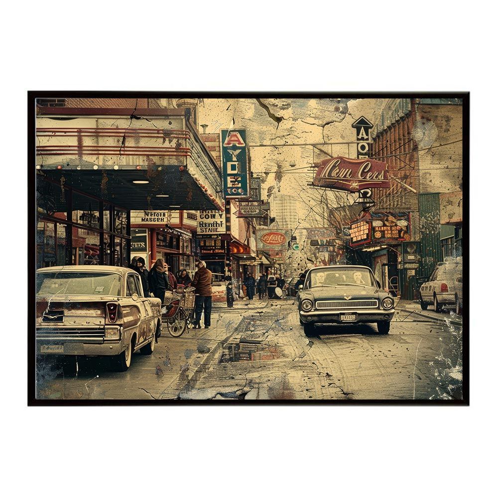 B 約51 x 73 cm lh poster 8443 コンセプトアート レトロ アメリカ アメリカン ダイナー 1980 1970 1960 ポスター インテリア ネガ フィルム シャビー 古い アーカイブ フォト アート モダン