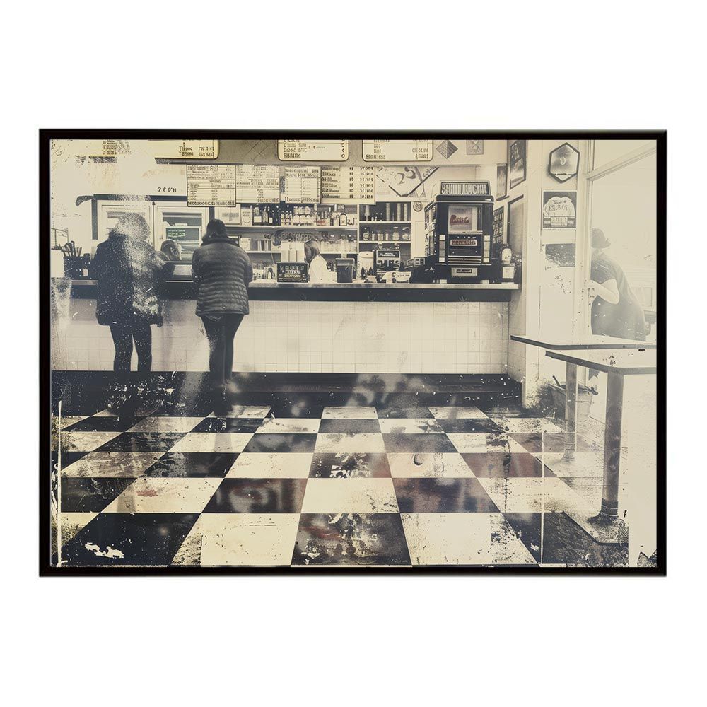 A 約59 x 84 cm lh poster 8445 コンセプトアート レトロ アメリカ アメリカン ダイナー 1980 1970 1960 ポスター インテリア ネガ フィルム シャビー 古い アーカイブ フォト アート モダン
