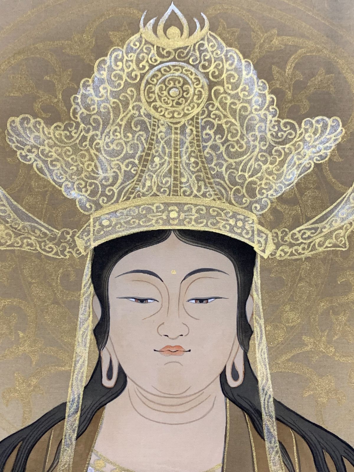 掛け軸】207 野村雪草「救世観音」仏画仏教美術 日本画 #茶掛 #掛軸