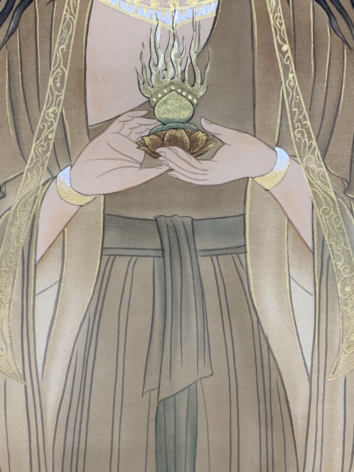 掛け軸】207 野村雪草「救世観音」仏画仏教美術 日本画 #茶掛 #掛軸