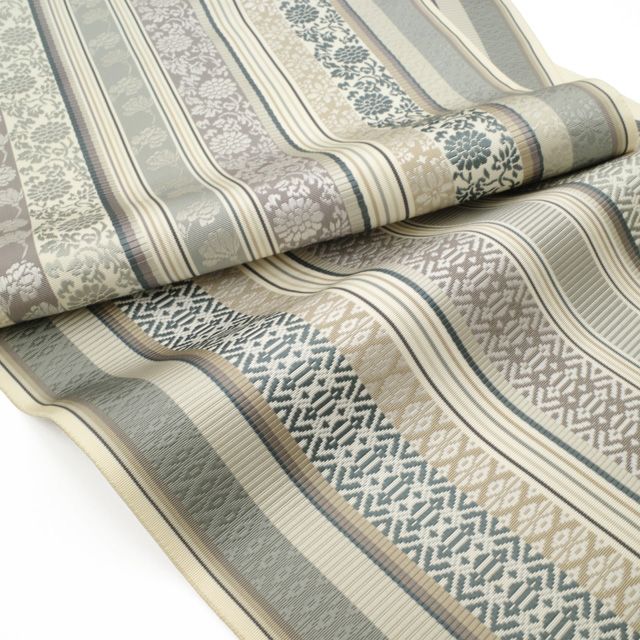 新古品】 袋帯 未使用 本場筑前博多織 リバーシブル 両面 全通 正絹