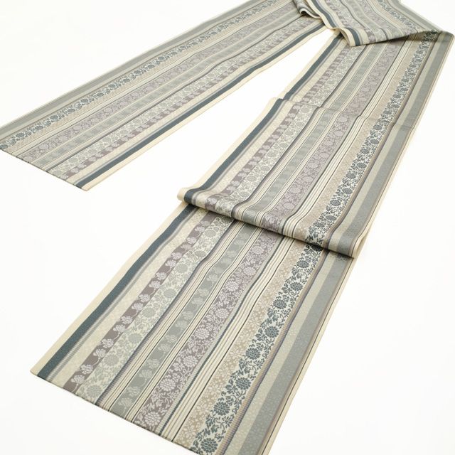 新古品】 袋帯 未使用 本場筑前博多織 リバーシブル 両面 全通 正絹