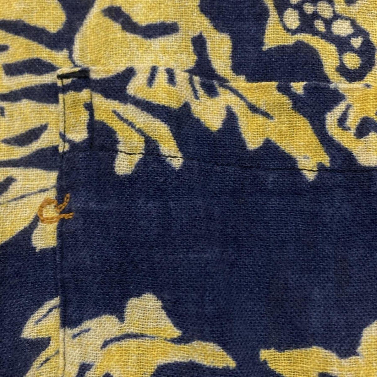 R by 45 rpm アールバイフォーティーファイブアールピーエム 半袖シャツ メンズ - ネイビー×ダークイエロー 花柄 その他 半袖シャツ シャツ